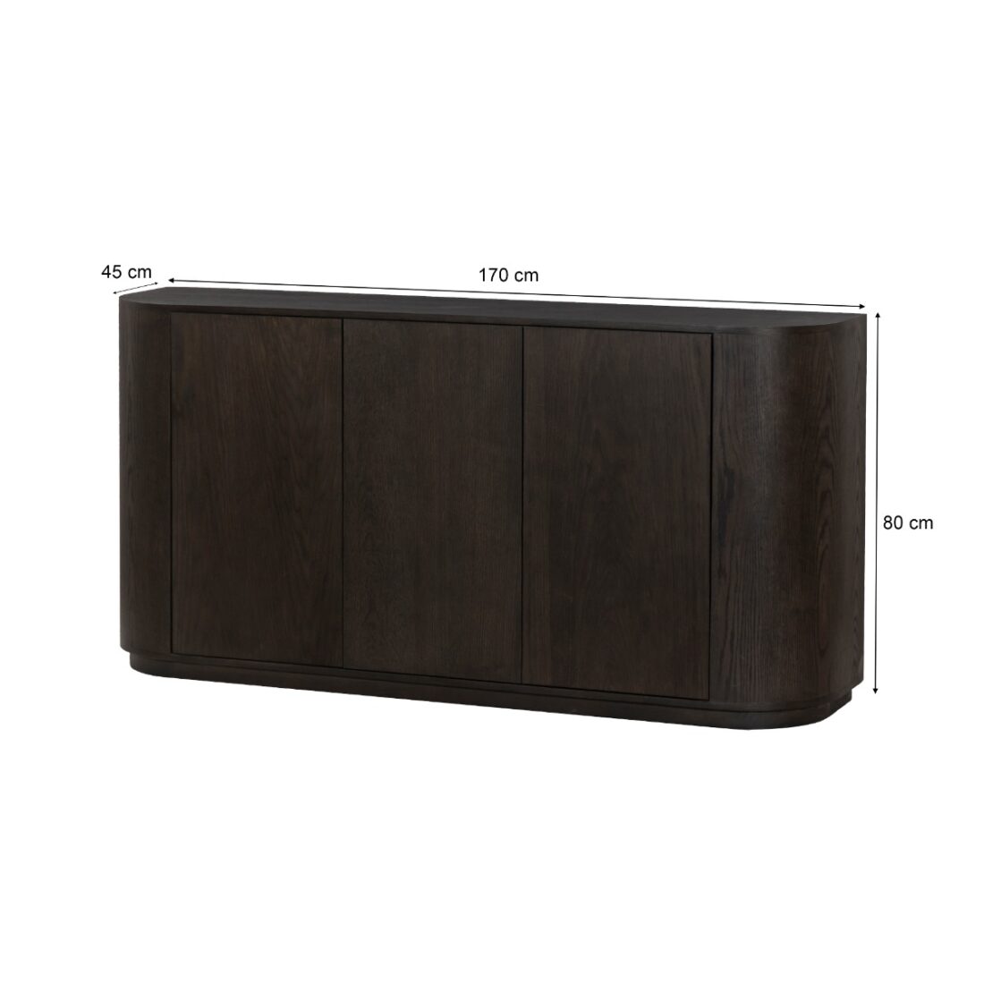Livingfurn Dressoirs Novero Espresso 170cm