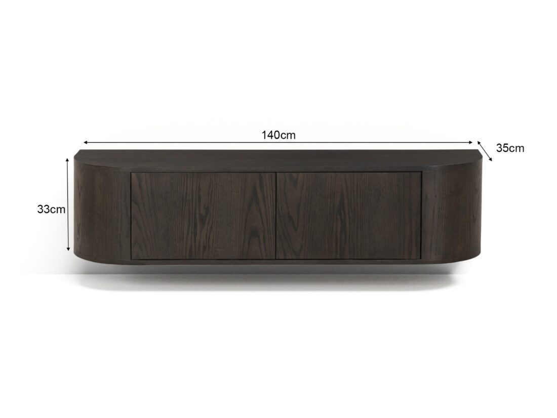 Livingfurn Tv Meubelen Novero Espresso Zwevend 140cm