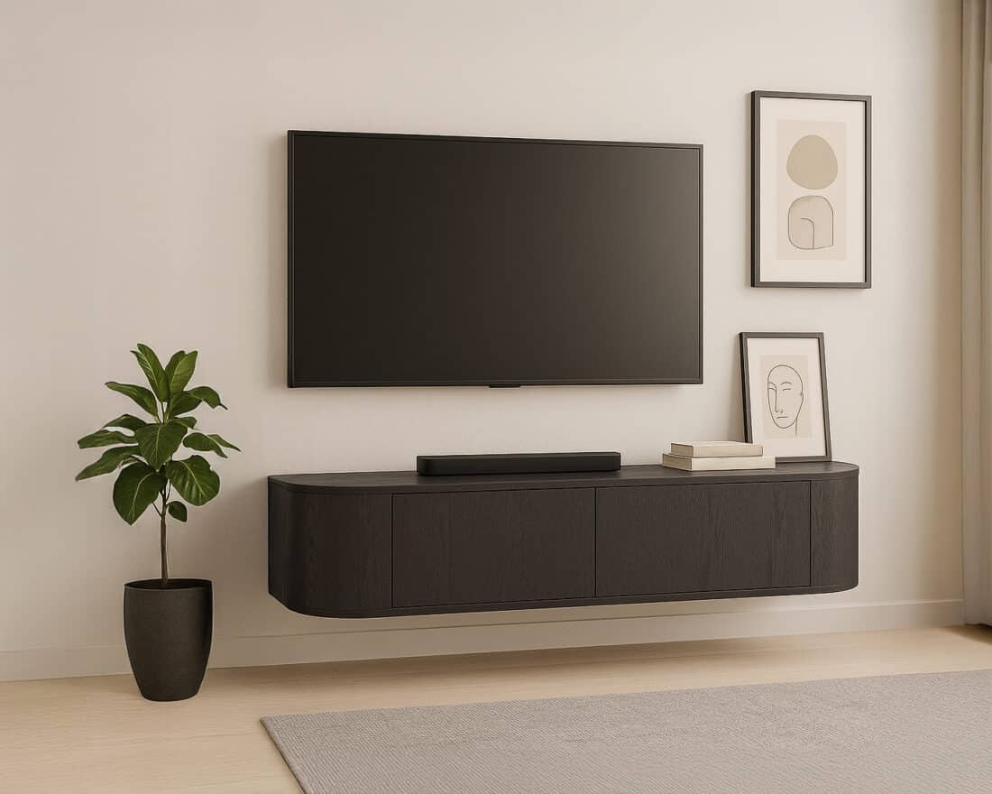 Livingfurn Tv Meubelen Novero Espresso Zwevend 140cm