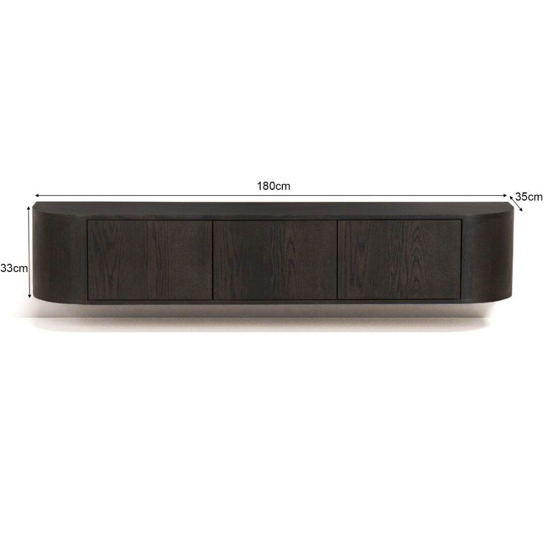 Livingfurn Tv Meubelen Novero Espresso Zwevend 180cm