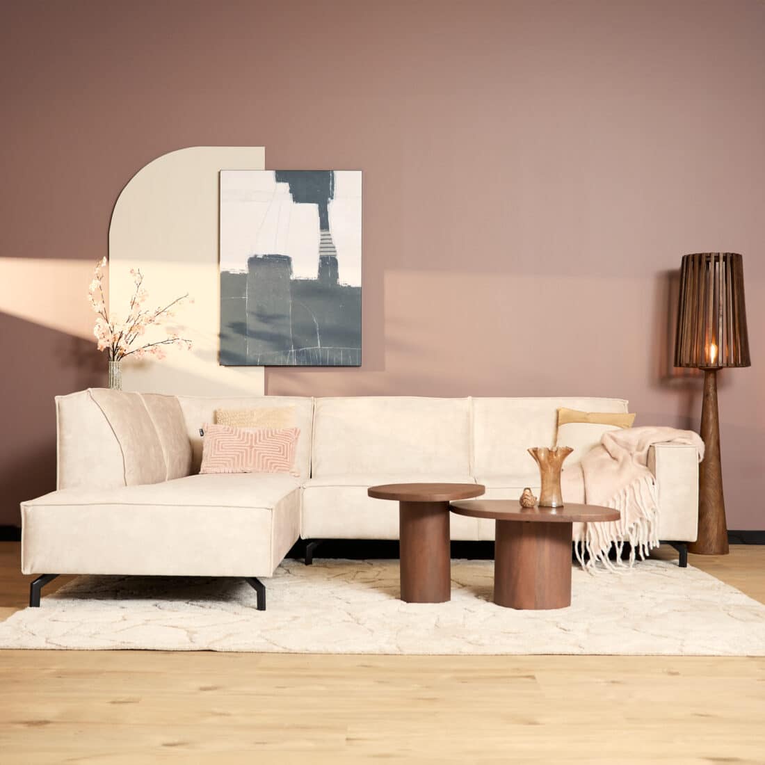 Starfurn Mysofa Floris Divan Links 2 5 Zits Velvet Beige