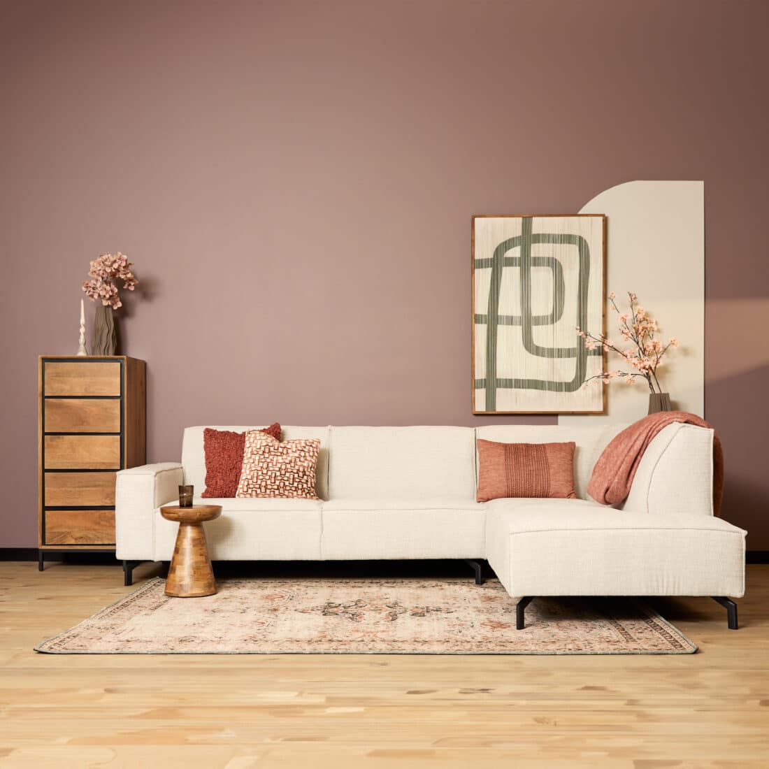 Starfurn Mysofa Floris 2 5 Zits Divan Rechts Beige