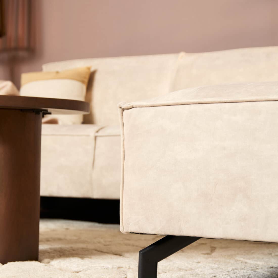 Starfurn Mysofa Floris 2 5 Zits Divan Rechts Velvet Beige