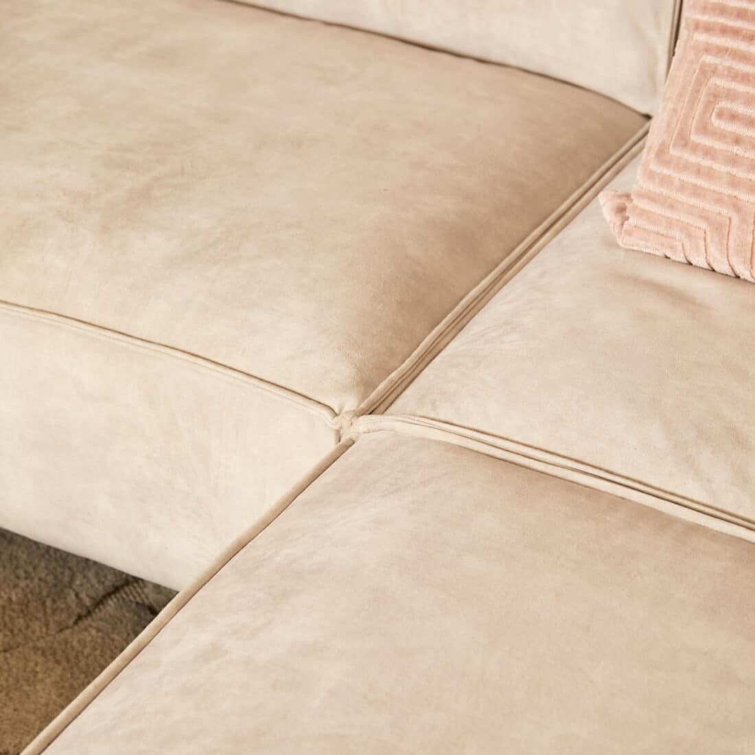 Starfurn Mysofa Floris 2 5 Zits Divan Rechts Velvet Beige