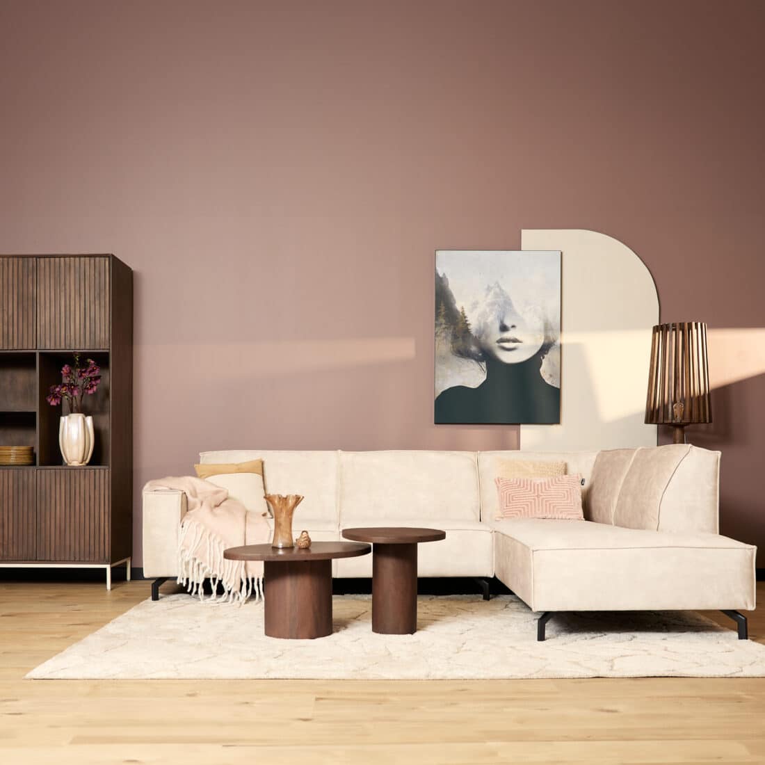 Starfurn Mysofa Floris 2 5 Zits Divan Rechts Velvet Beige