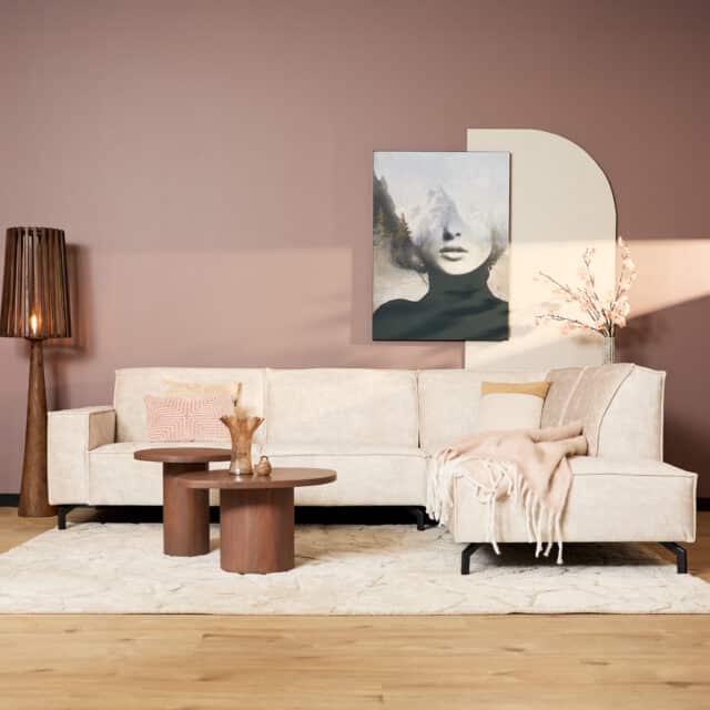 Starfurn Mysofa Floris 2 5 Zits Divan Rechts Velvet Beige