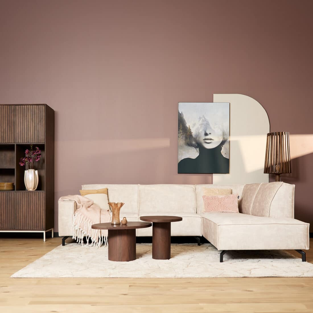 Starfurn Mysofa Floris 2 5 Zits Divan Rechts Velvet Beige