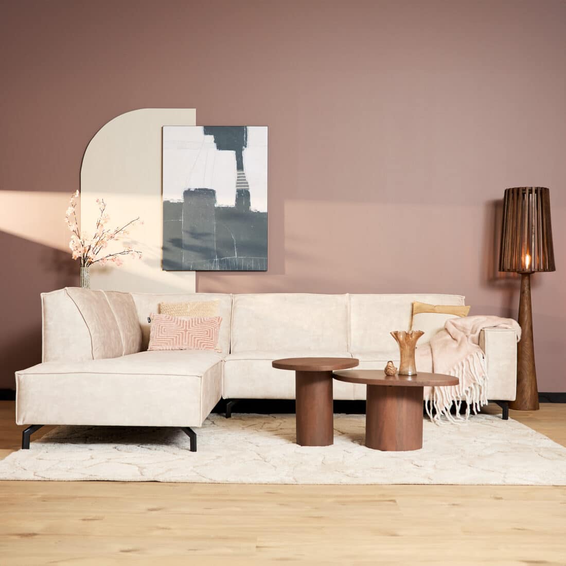 Starfurn Mysofa Floris Divan Links 2 5 Zits Velvet Beige