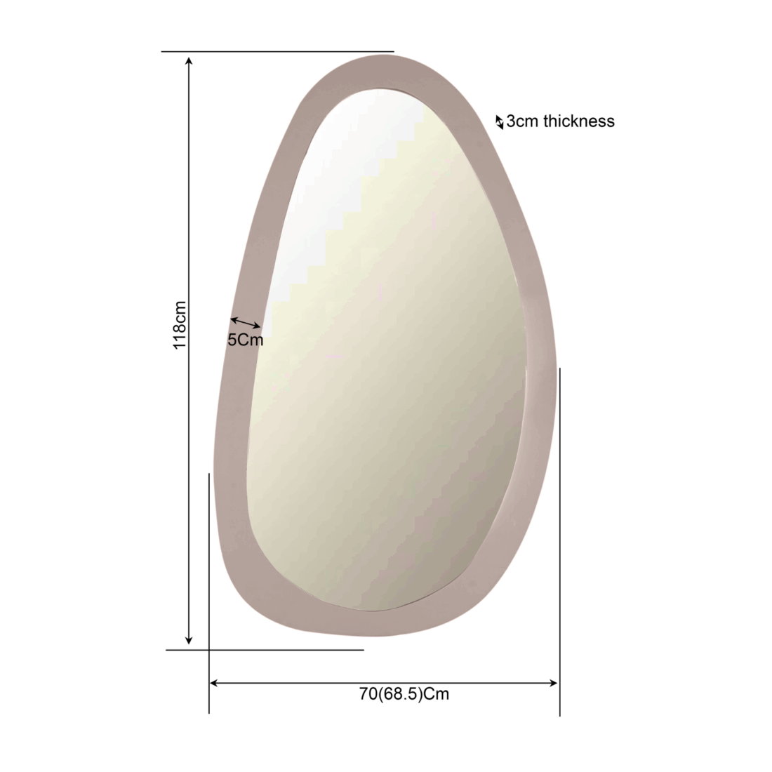 Starfurn Spiegel Lou 70 Cm Sand