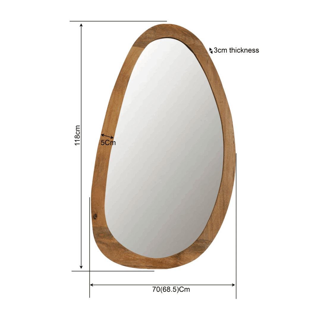 Starfurn Spiegel Lou 70 Cm Naturel
