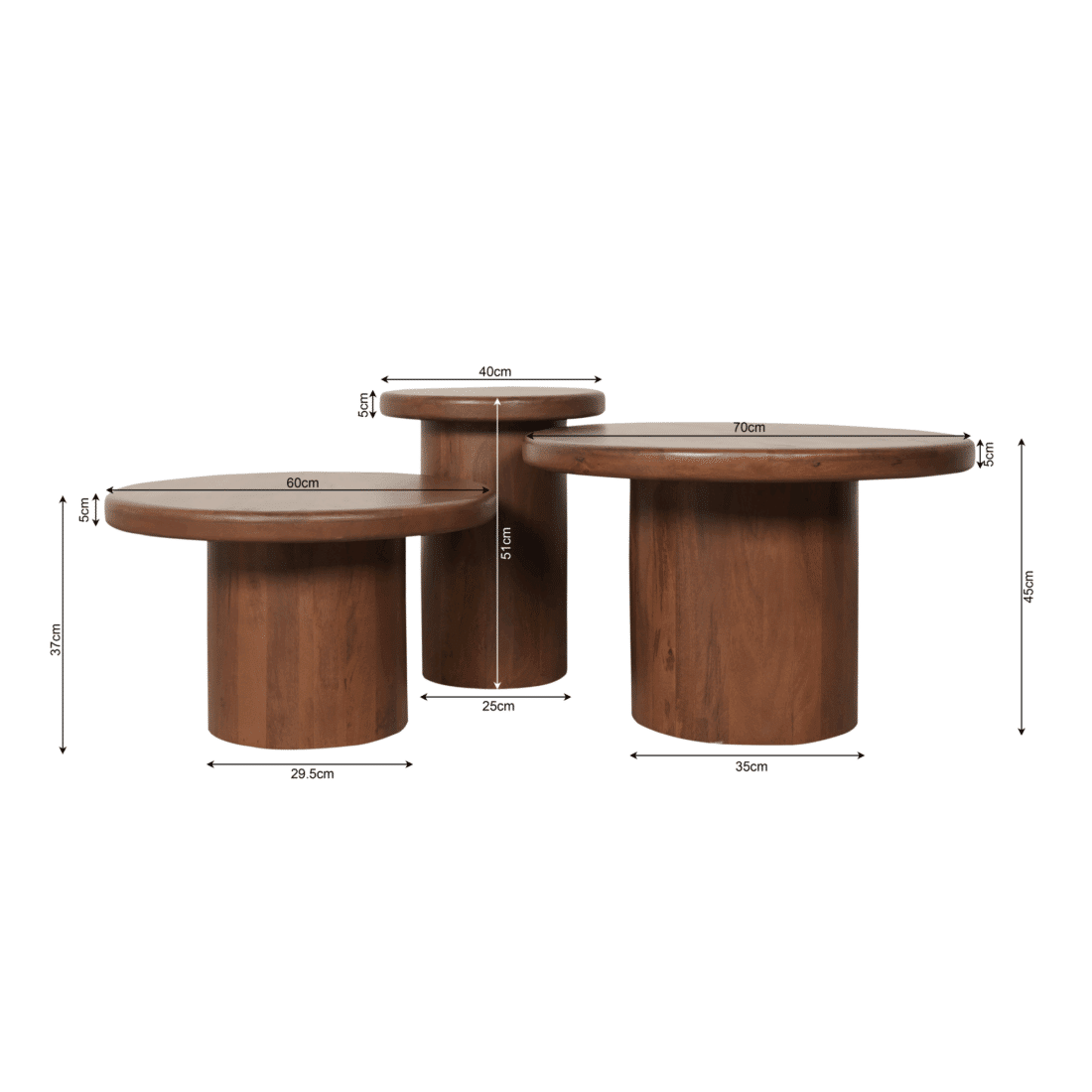Starfurn Salontafel Maya 70 Cm Walnut