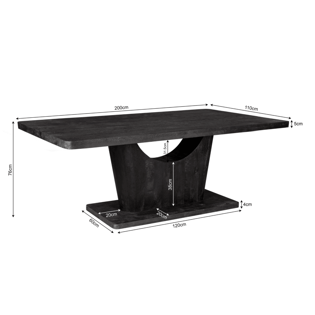 Starfurn Eettafel Voco 200 Cm Black