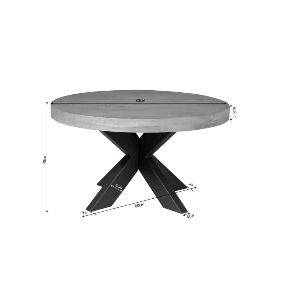 Starfurn Salontafel Denver 80 Cm Rond
