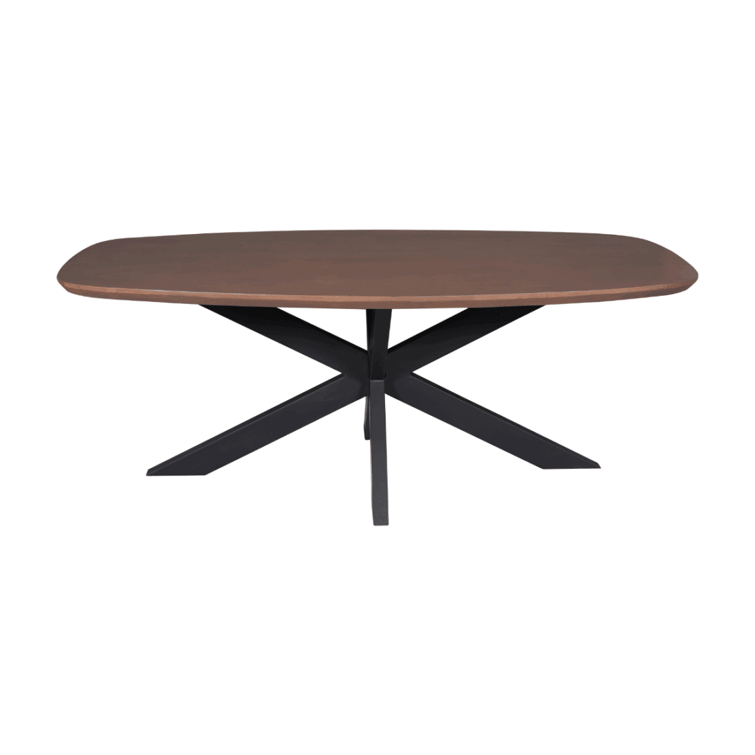 Starfurn Eettafel Madison Walnut 200 Cm Deens Ovaal Poot Black