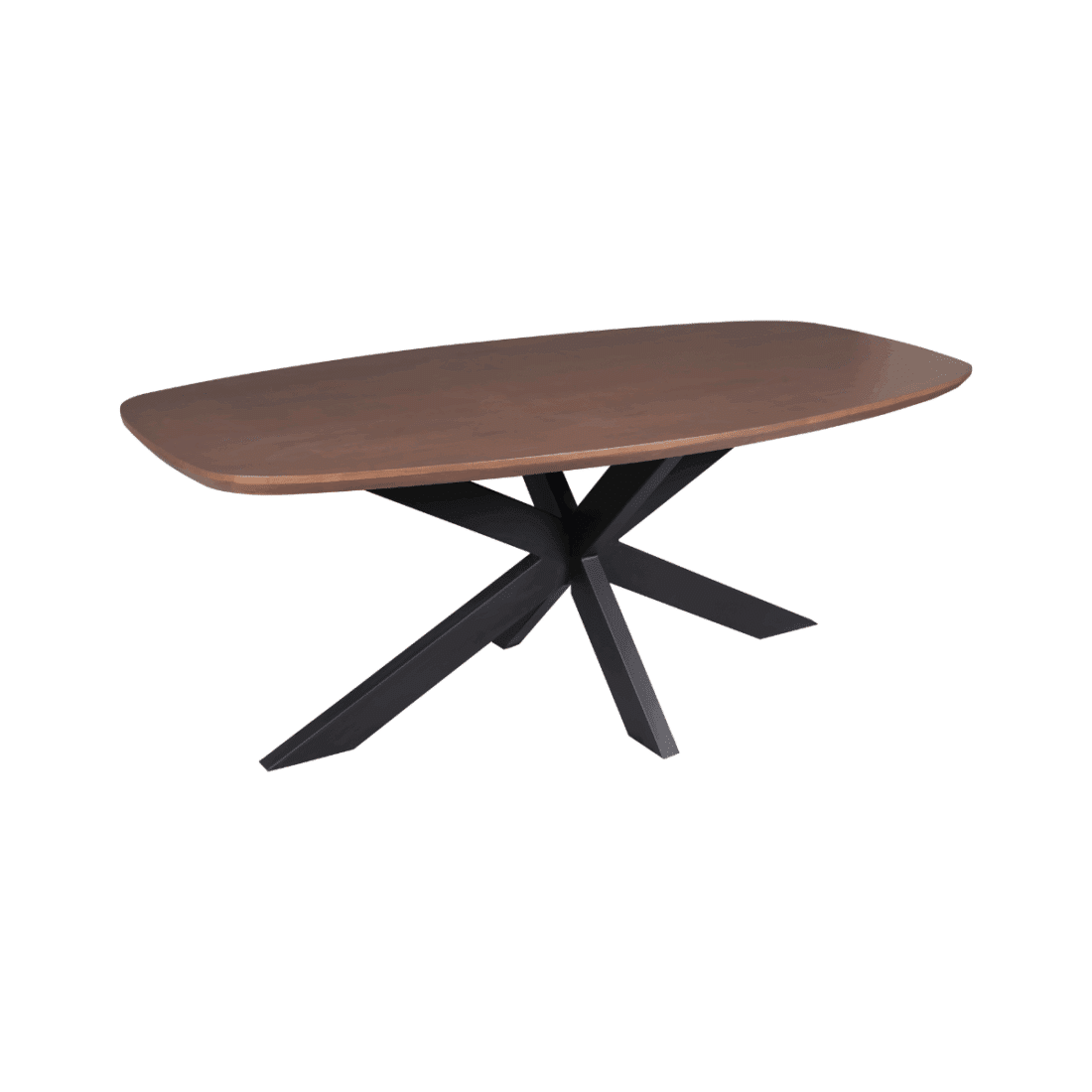 Starfurn Eettafel Madison Walnut 240 Cm Deens Ovaal Poot Black