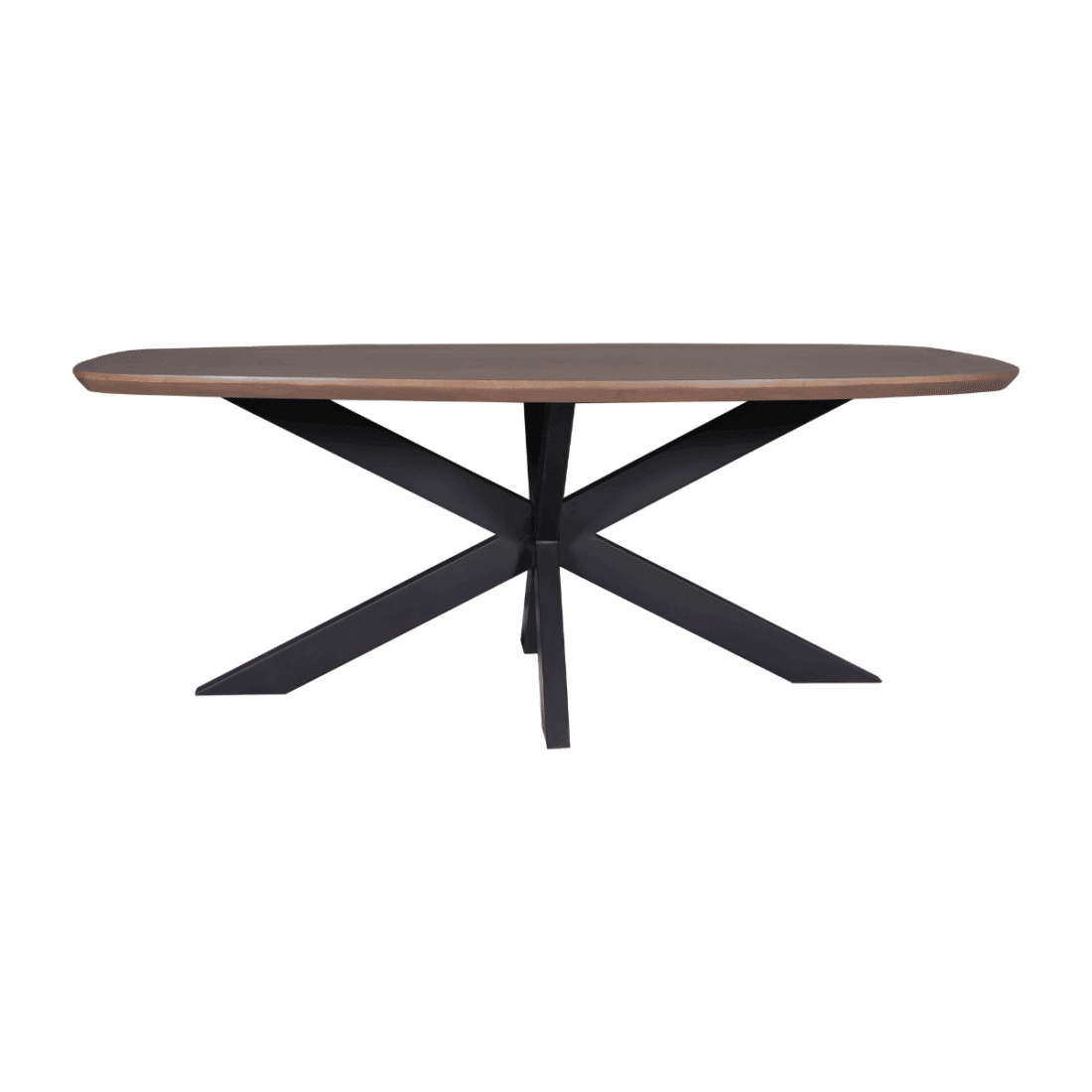 Starfurn Eettafel Madison Walnut 240 Cm Deens Ovaal Poot Black