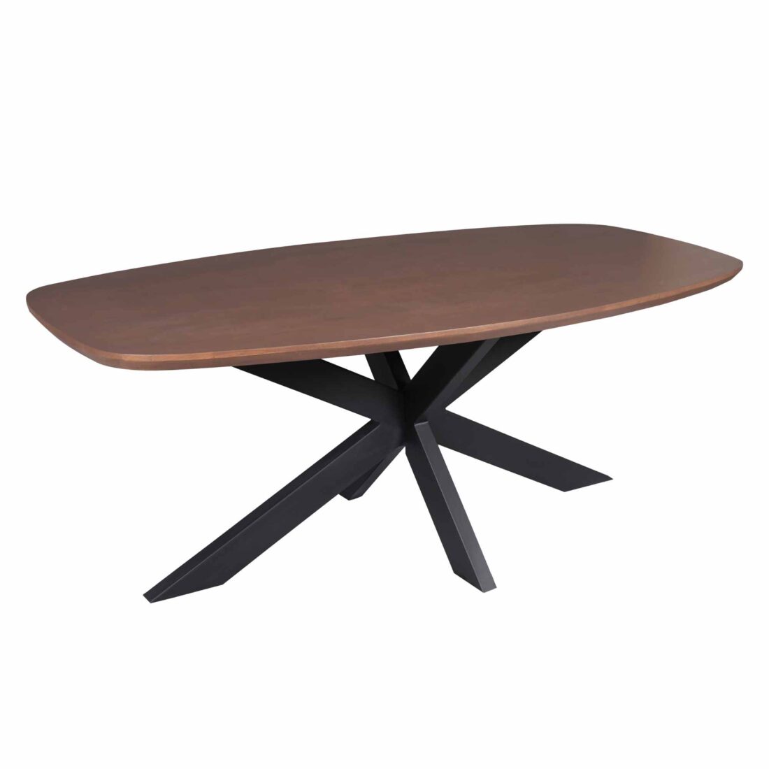 Starfurn Eettafel Madison Walnut 240 Cm Deens Ovaal Poot Black