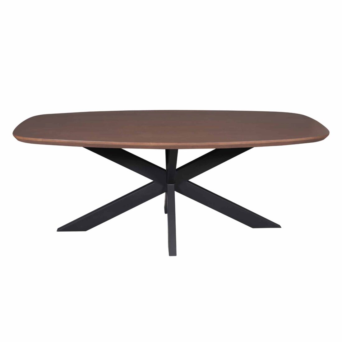 Starfurn Eettafel Madison Walnut 240 Cm Deens Ovaal Poot Black
