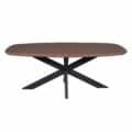Starfurn Eettafel Madison Walnut | 240 cm | Deens Ovaal | Poot Black