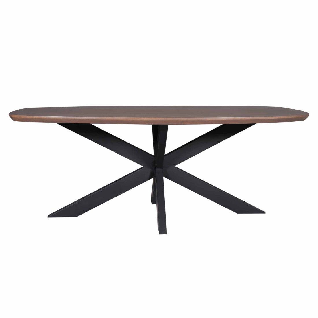 Starfurn Eettafel Madison Walnut 240 Cm Deens Ovaal Poot Black