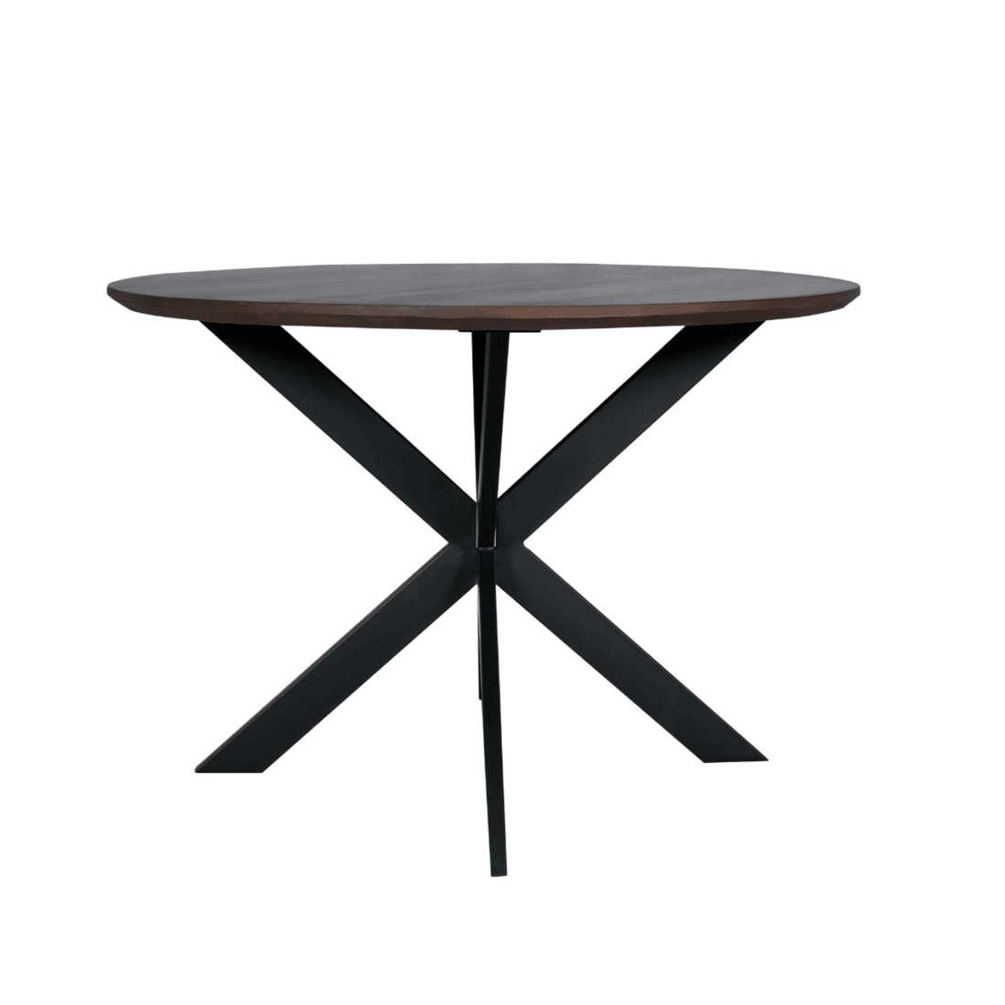Starfurn Eettafel Madison Walnut 110 Cm Poot Black