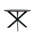 Starfurn Eettafel Madison Walnut | 130 cm | Poot Black