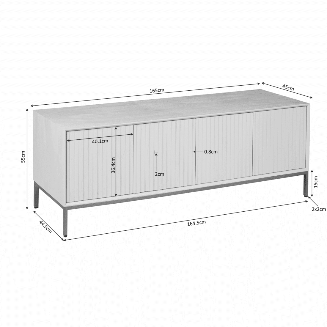 Starfurn Tv Meubel Madison Natural 165 Cm