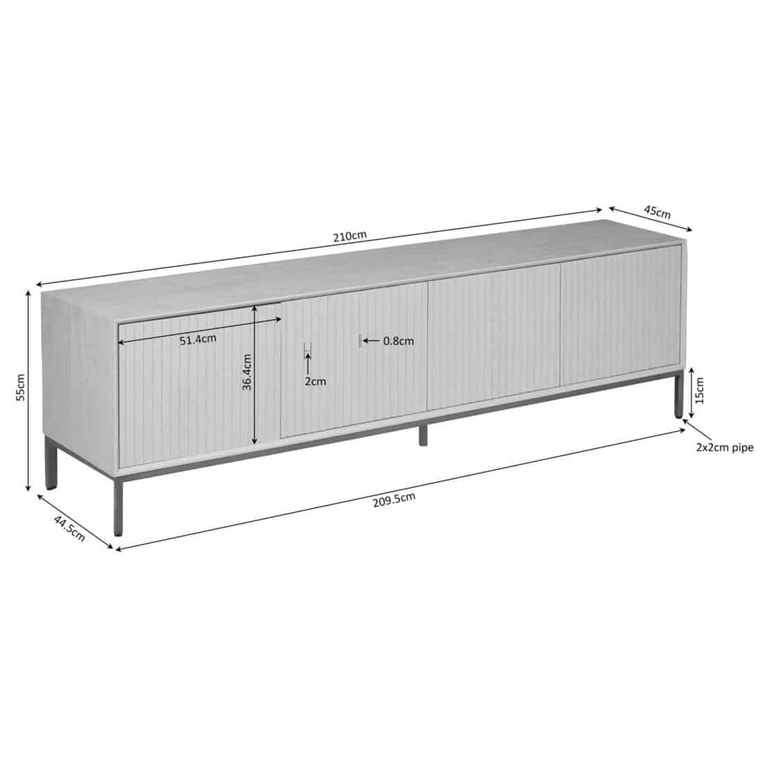 Starfurn Tv Meubel Madison Natural 210 Cm