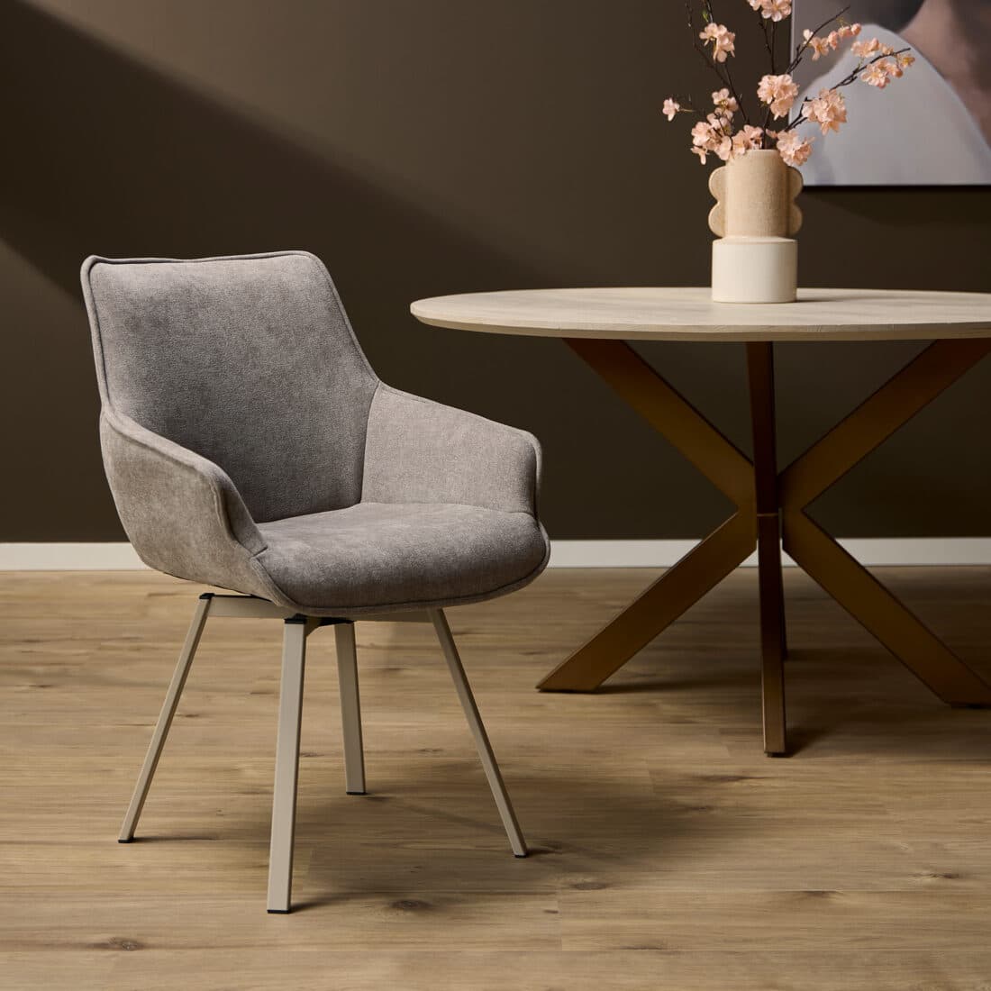 Starfurn Eetkamerstoel Mees Taupe