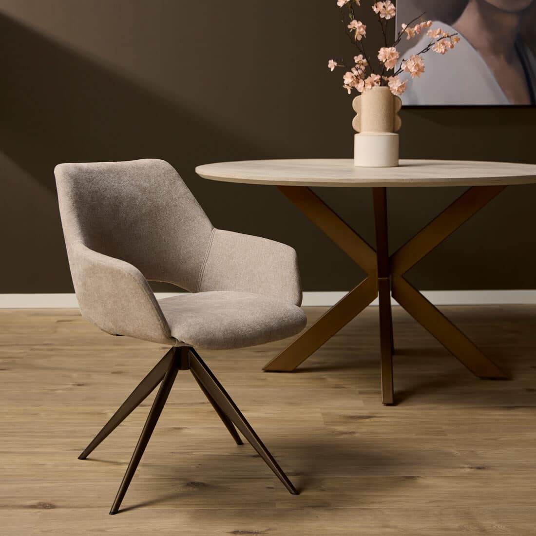 Starfurn Eetkamerstoel Daisy Beige
