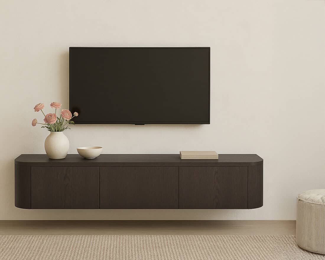 Livingfurn Tv Meubelen Novero Espresso Zwevend 180cm