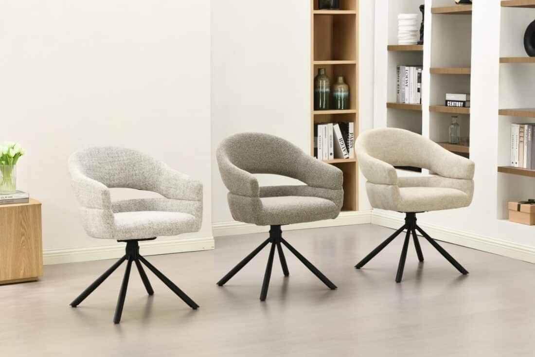 Livingfurn Eetkamerstoelen Linn Taupe