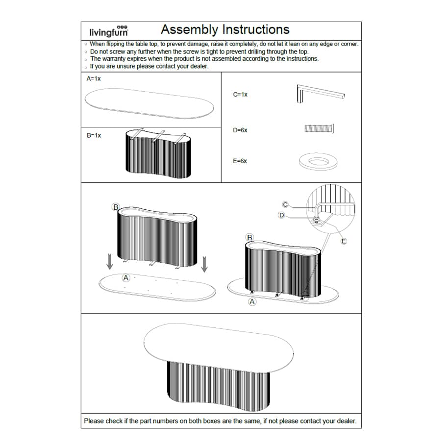 Livingfurn Eetkamertafels Sevilla 220cm