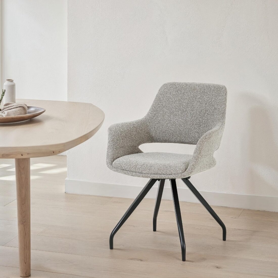 Livingfurn Eetkamerstoelen Capp Taupe