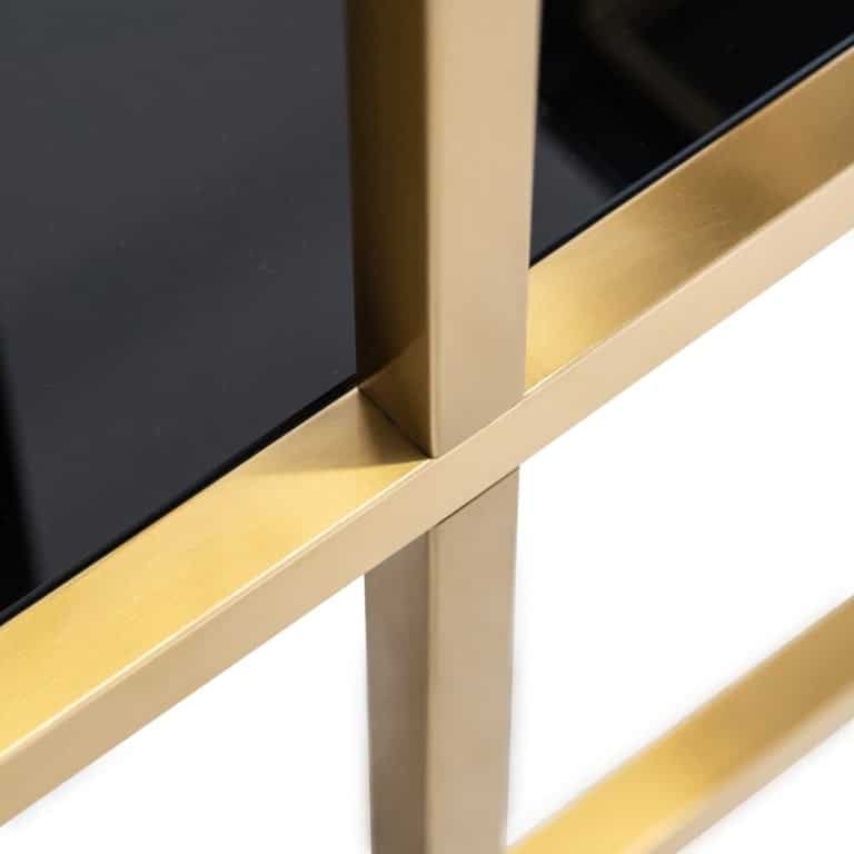 Richmond Interiors Wandkast Magnus 108x30x230 Cm Metaal Geborsteld Goud