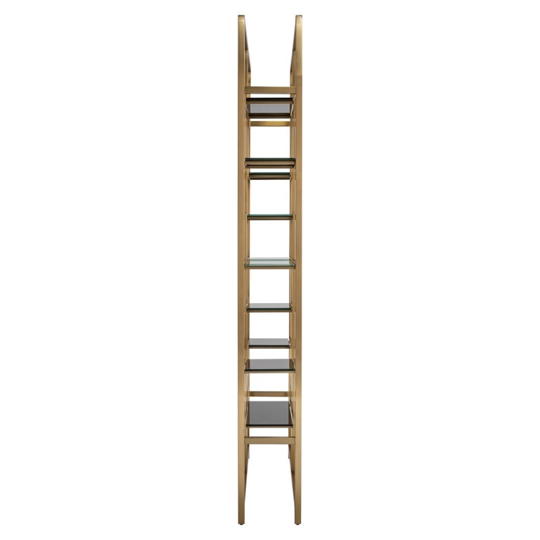 Richmond Interiors Wandkast Magnus 108x30x230 Cm Metaal Geborsteld Goud