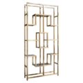 Richmond Interiors wandkast Magnus 108x30x230 cm metaal geborsteld goud
