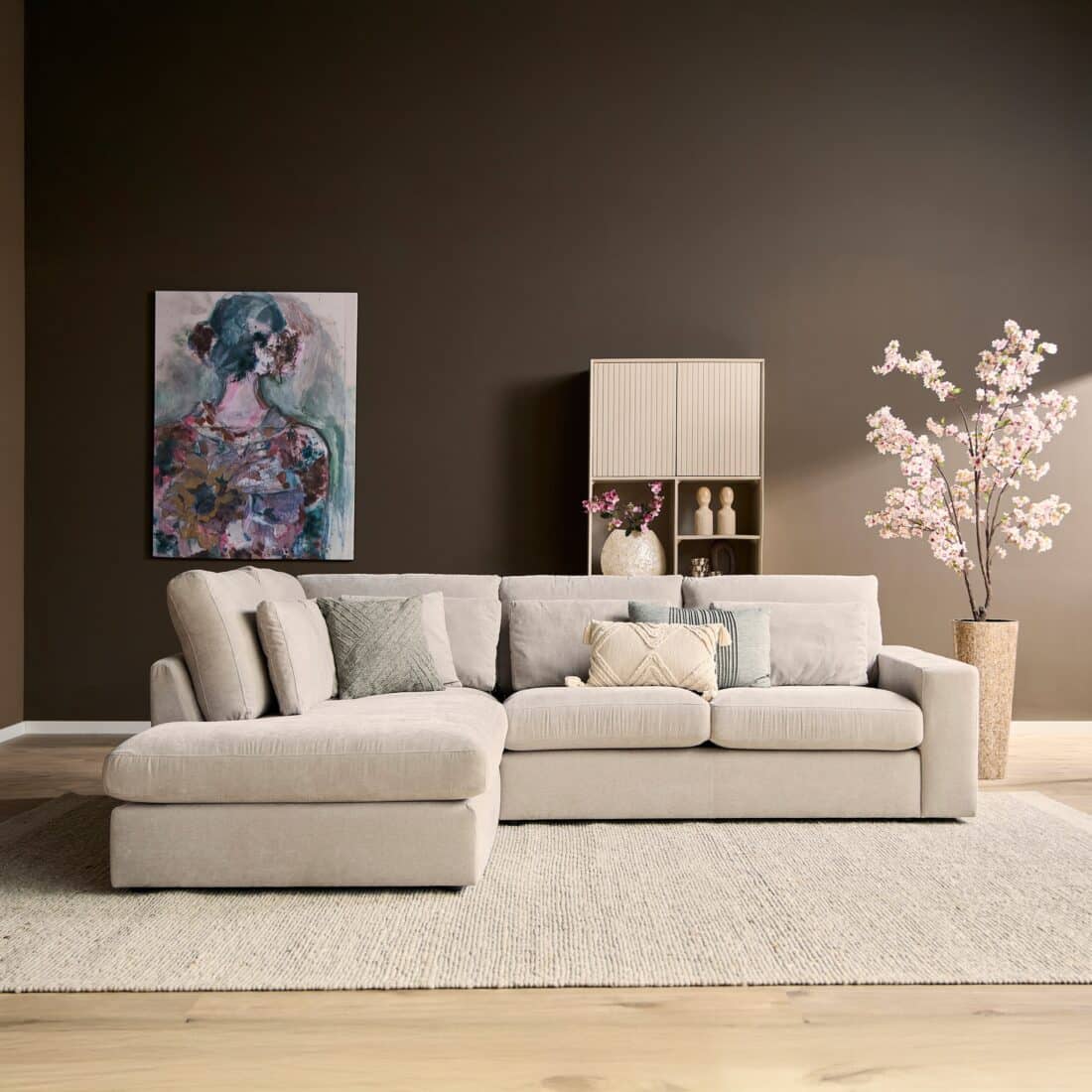 Starfurn Mysofa Jesse 2 5 Zits Ottomane Rechts Beige