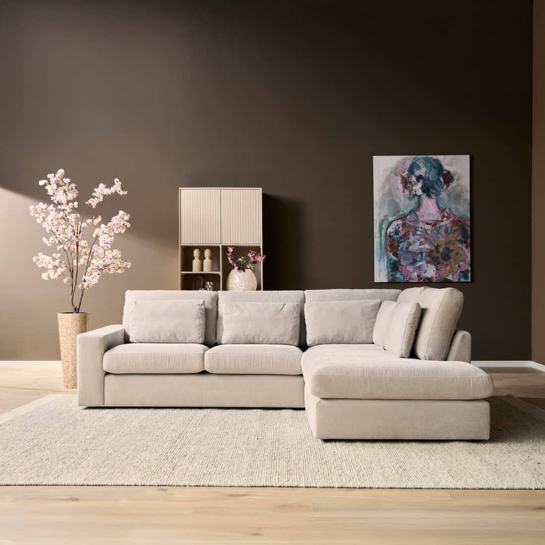 Starfurn Mysofa Jesse 2 5 Zits Ottomane Rechts Beige