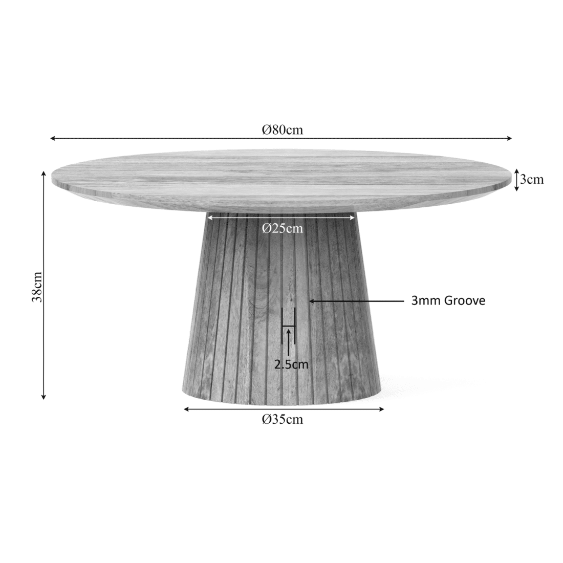 Starfurn Salontafel Solana 80 Cm Naturel