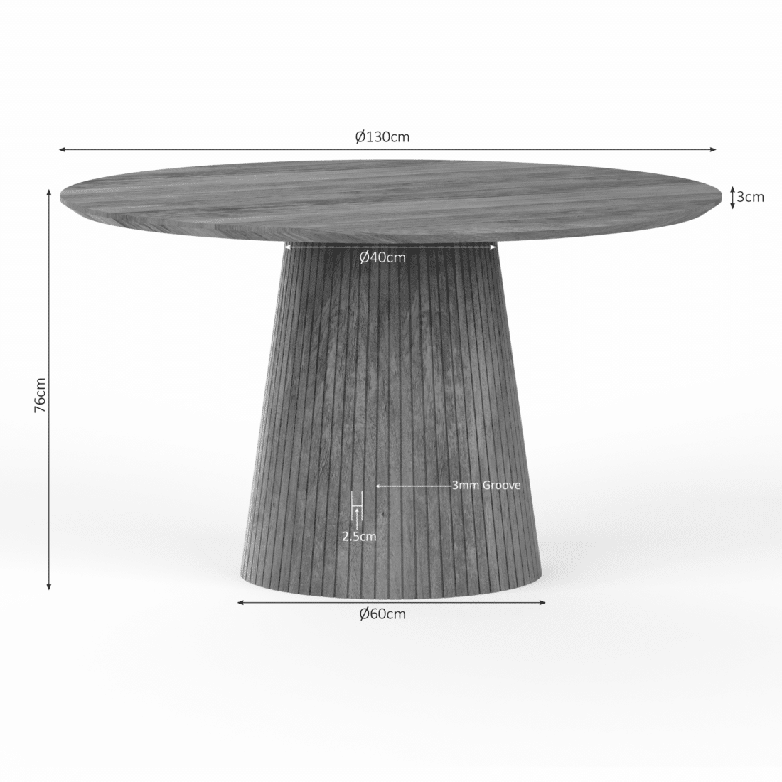 Starfurn Eettafel Solana 130 Cm Naturel