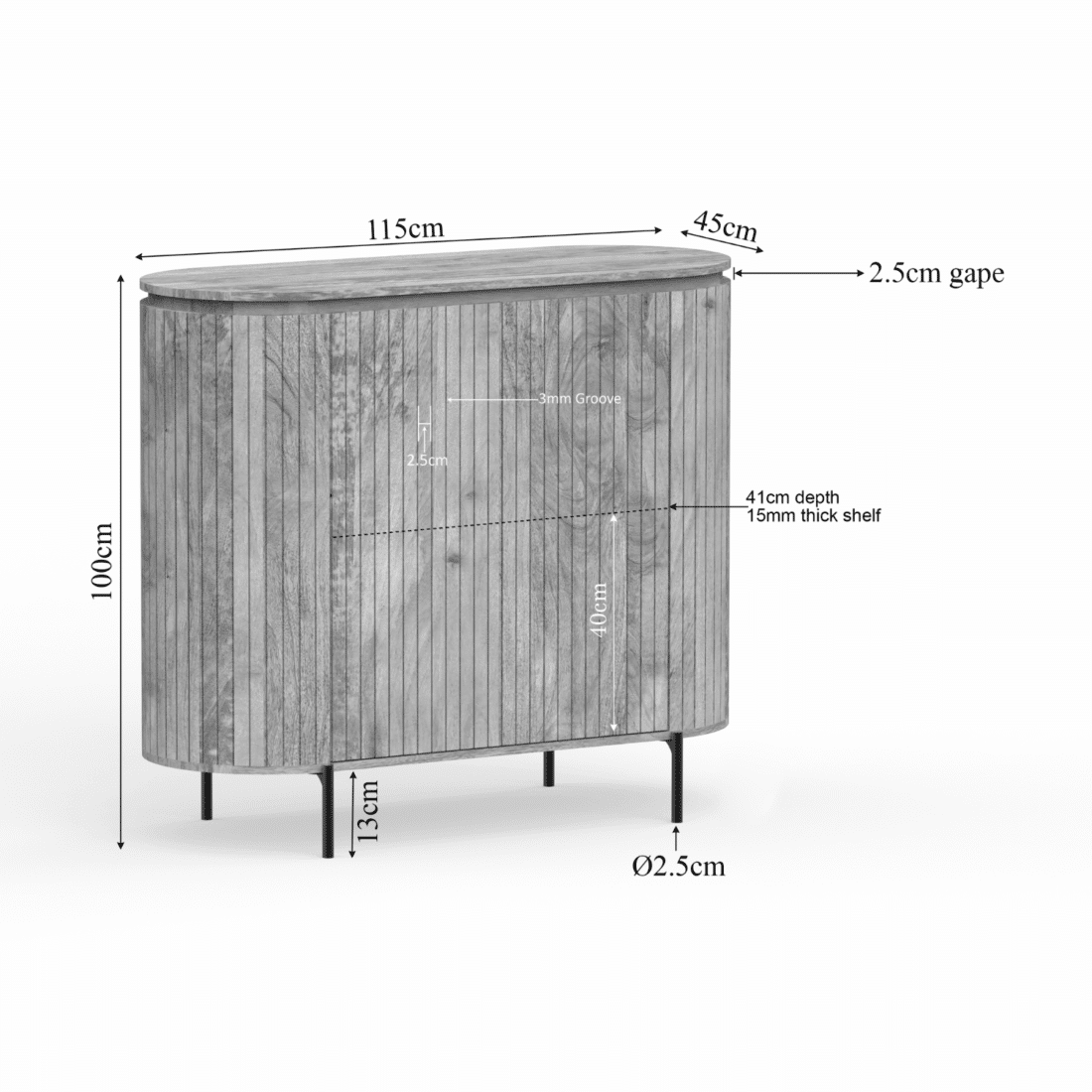 Starfurn Kabinet Kast Solana 115 Cm Naturel