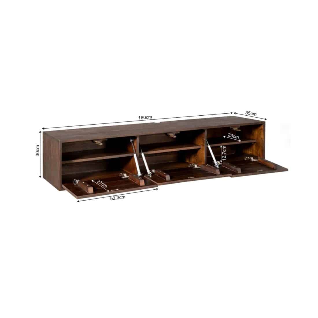 Starfurn Zwevend Tv Meubel Vision Brown 160 Cm