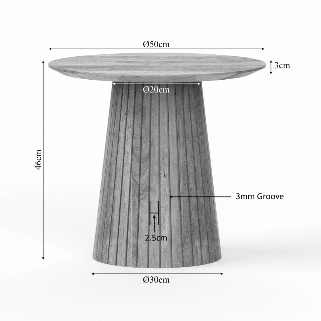 Starfurn Salontafel Solana 50 Cm Taupe