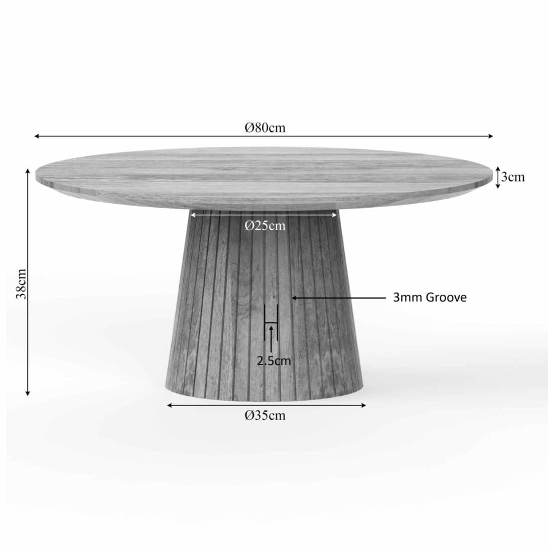 Starfurn Salontafel Solana 80 Cm Taupe