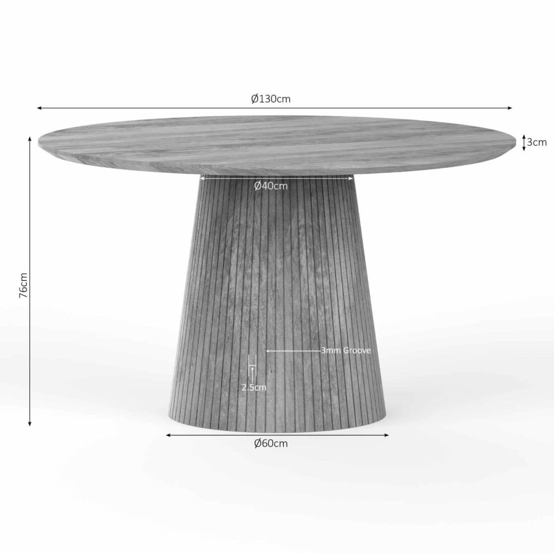 Starfurn Eettafel Solana 130 Cm Taupe
