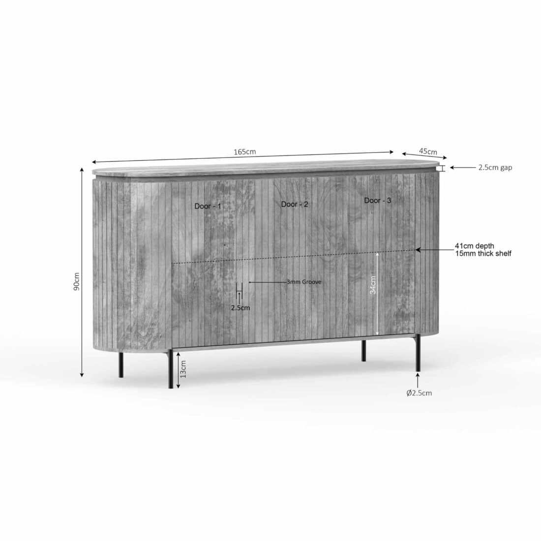 Starfurn Dressoir Solana 165 Cm Taupe