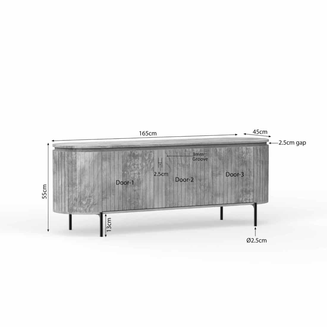 Starfurn Tv Meubel Solana 165 Cm Taupe