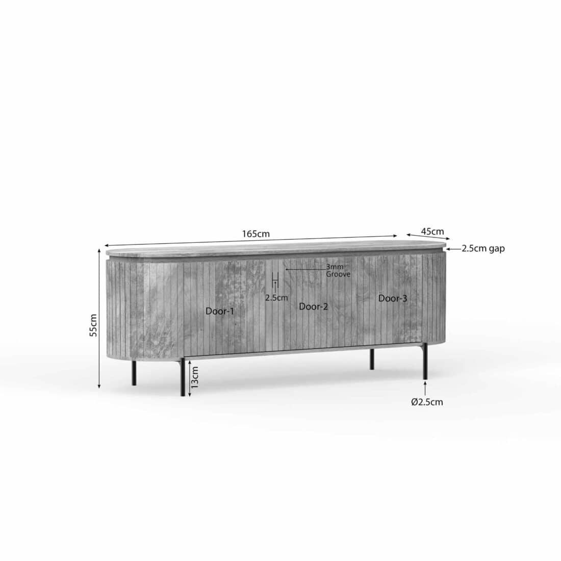 Starfurn Tv Meubel Solana 165 Cm Taupe