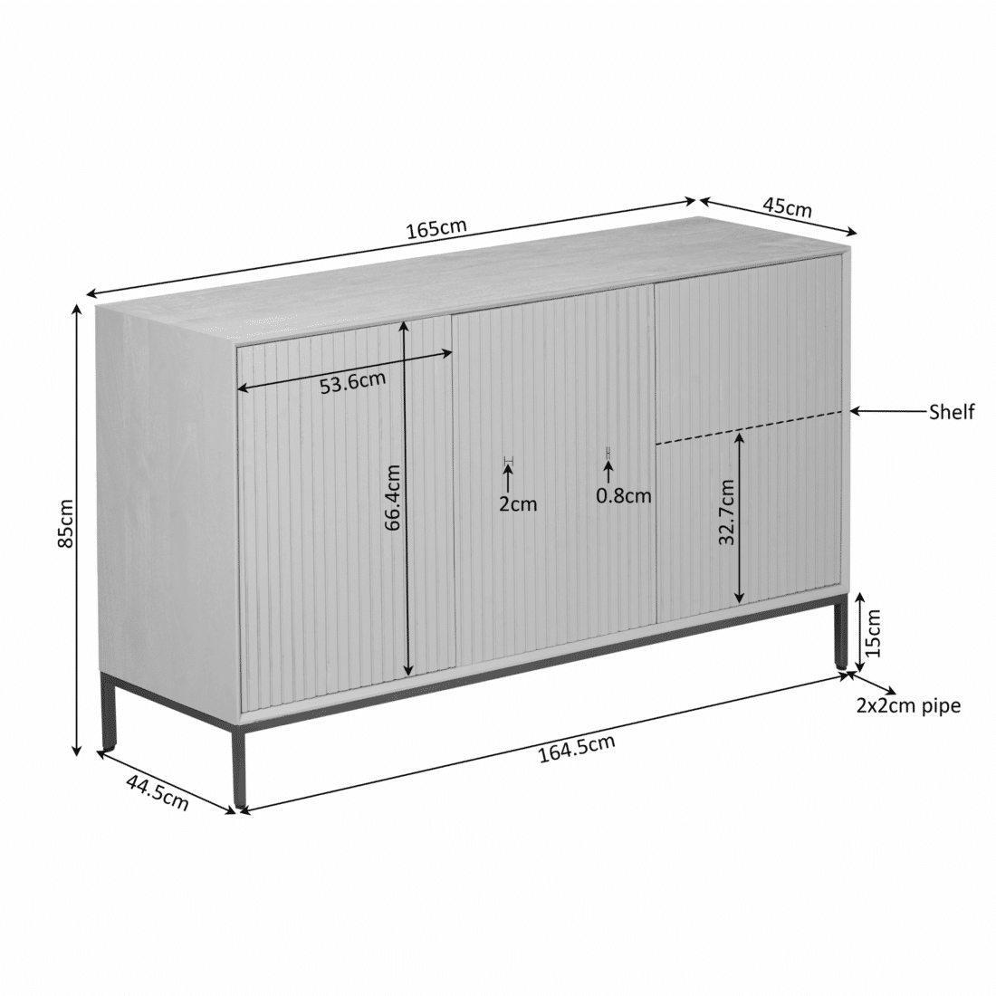 Starfurn Dressoir Madison Brown 165 Cm